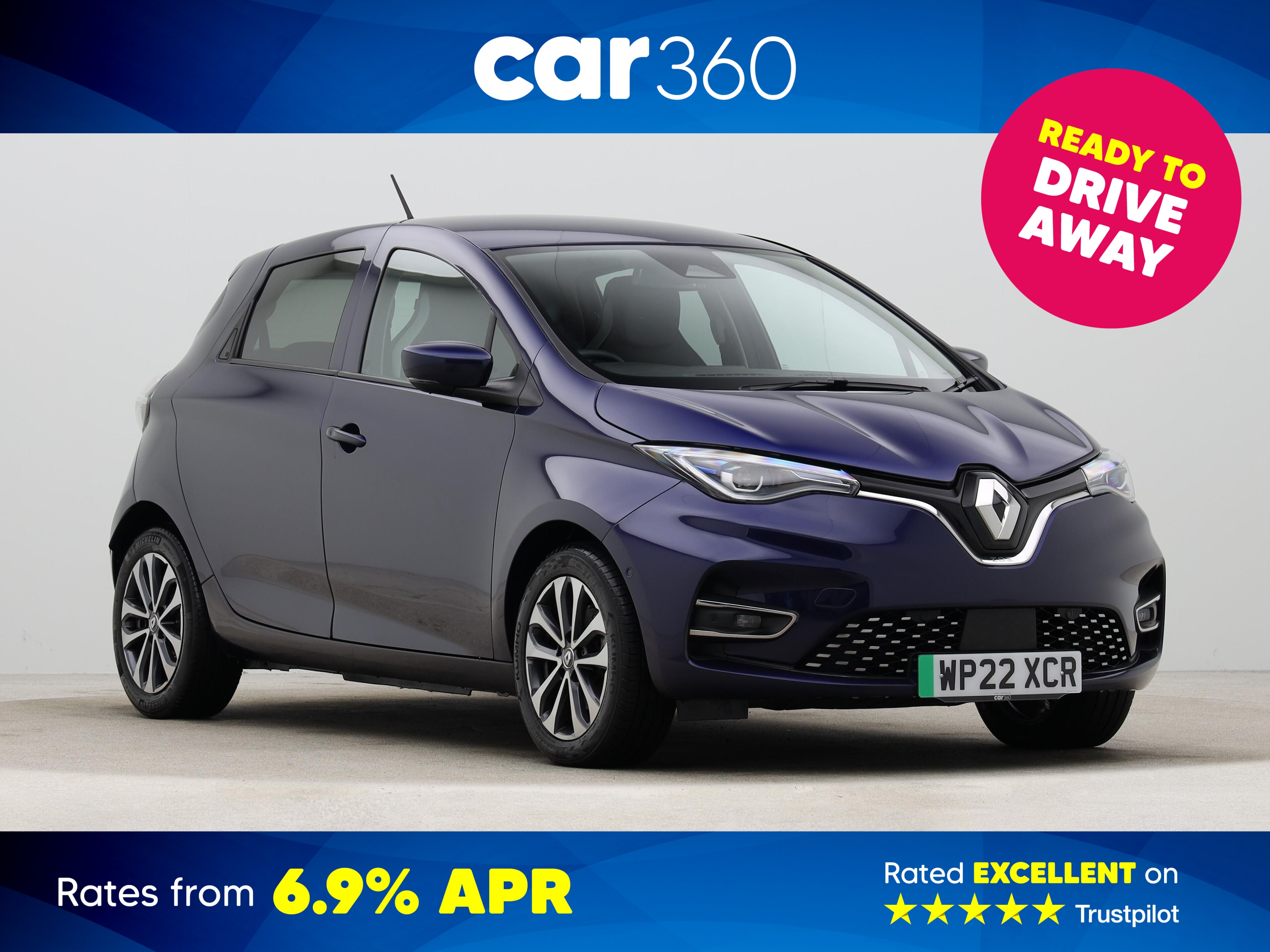 Used Renault Zoe R135 EV50 52kWh GT Line + Hatchback 5dr Electric Auto (Rapid Charge) (134 bhp)