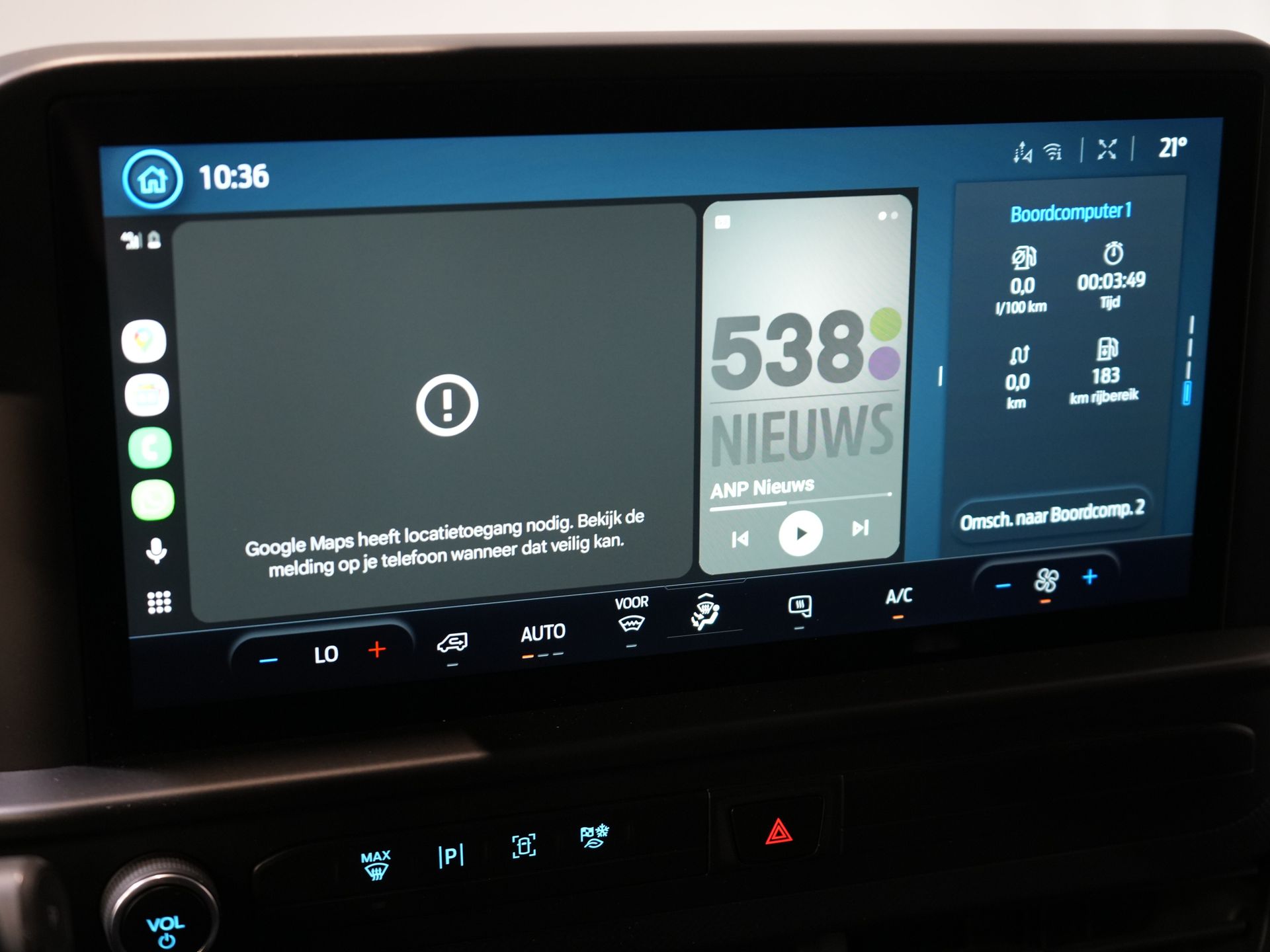 Ford Transit Custom Bestelbus 320 2.0 TDCI 136 pk Aut. L2 Trend BPM VRIJ! Garantie 3-28'/ LED/ Adapt.Cruise/ 2.7t Trekverm./ Carplay/ Camera/ Trekhaak