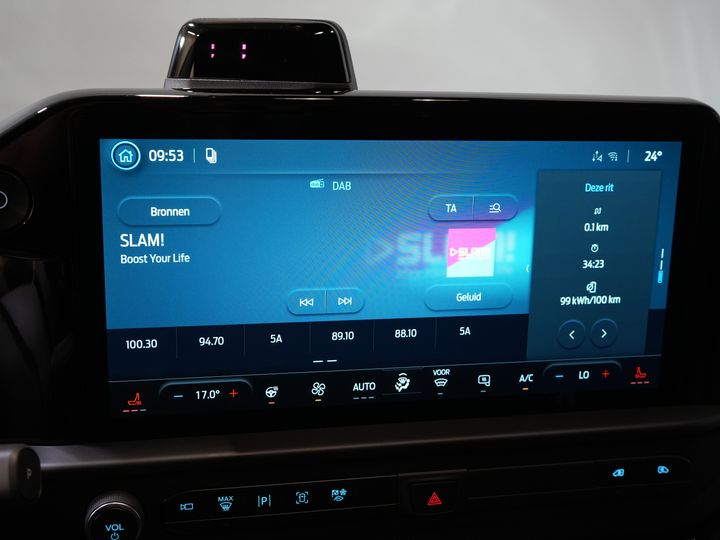 Ford E-Transit Custom Bestelbus 218 pk 330 km WLTP L2 Limited 2x Elek.Schuif/ 2.3t Trekverm./ Snellader/ B&O/ Adapt.Cruise/ Standkachel/ Carplay/ 360 Camera/ Tr