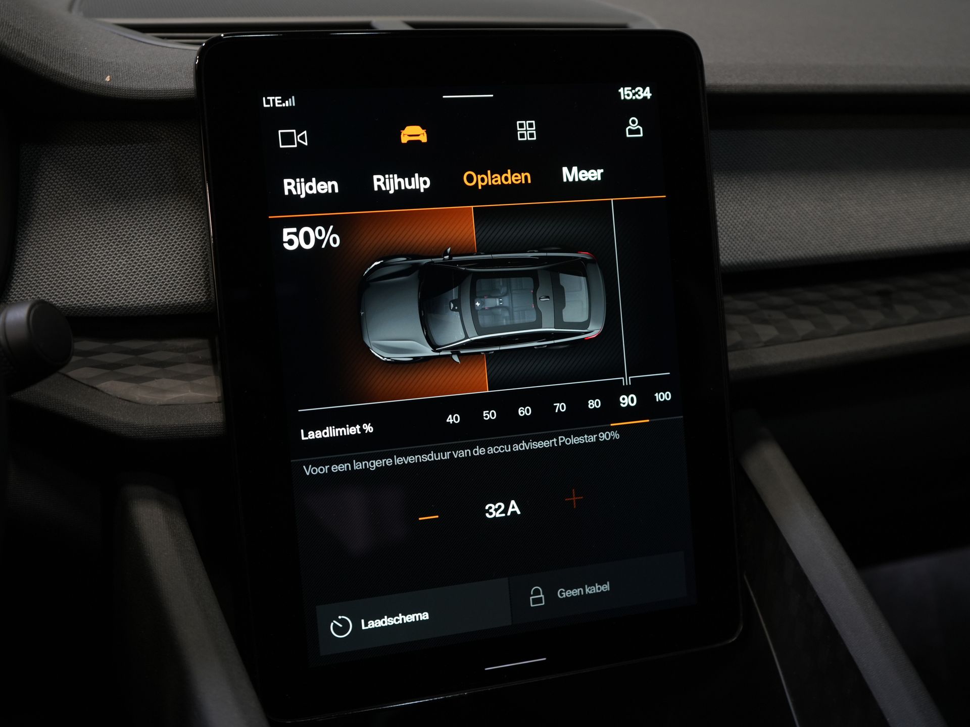 Polestar 2 Berline Long Range 78 kWh 551 km WLTP 94% SOH LED/ Adapt.Cruise/ Mémoire/ Sièges chauffants/ Carplay/ Navigation/ Climatisation