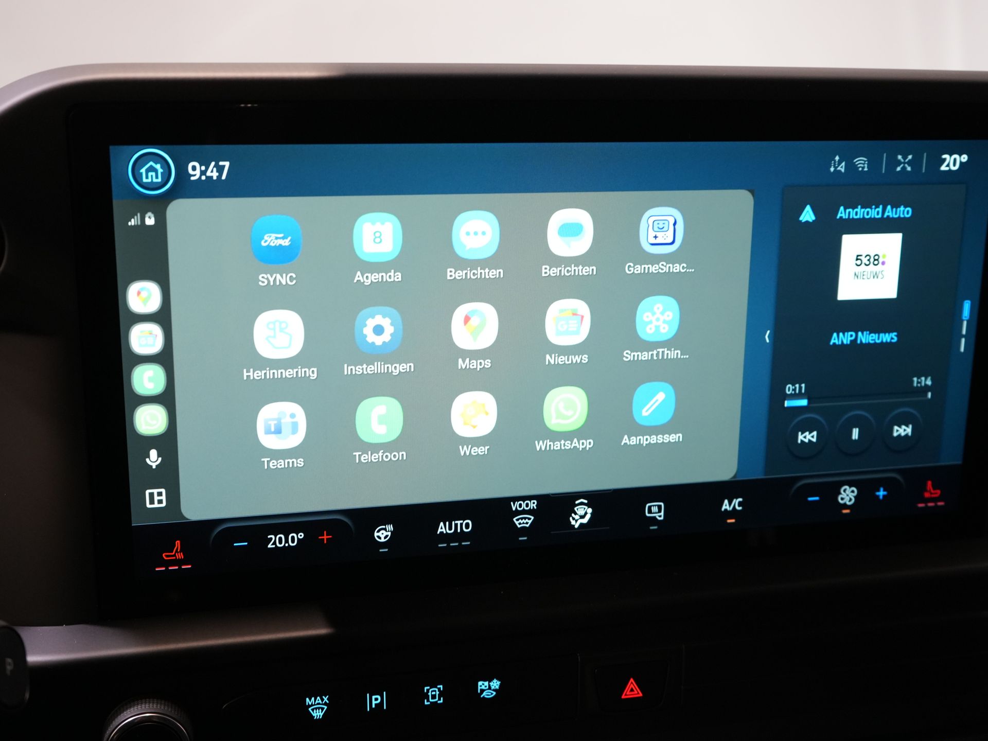 Ford E-Transit Custom Bestelbus 320 L2 65 kWh 330 km WLTP 2.3t Trekverm./ Snellader/ LED/ Standkachel/ Stoelverw./ Stuur.Verw./ Voorruit.Verw./ Carplay/ Camera/