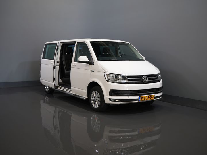 Volkswagen Transporter Bestelbus T6 2.0 TDI 150 pk DSG Aut. L2 Highline E6 DC Dubbel Cabine BPM VRIJ! Carplay/ Alarm/ Leder/ Cruise/ PDC/ Sidebars/ Trekhaak/ LMV
