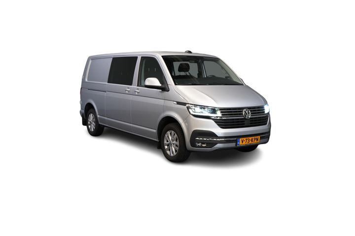 Volkswagen Transporter Bestelbus T6.1 2.0 TDI 150 pk DSG Aut. L2 DC Dubbel Cabine Highline BPM VRIJ! Adapt.Cruise/ LED/ 2xSchuifdeur/ Standkachel/ Carplay/ Stoel