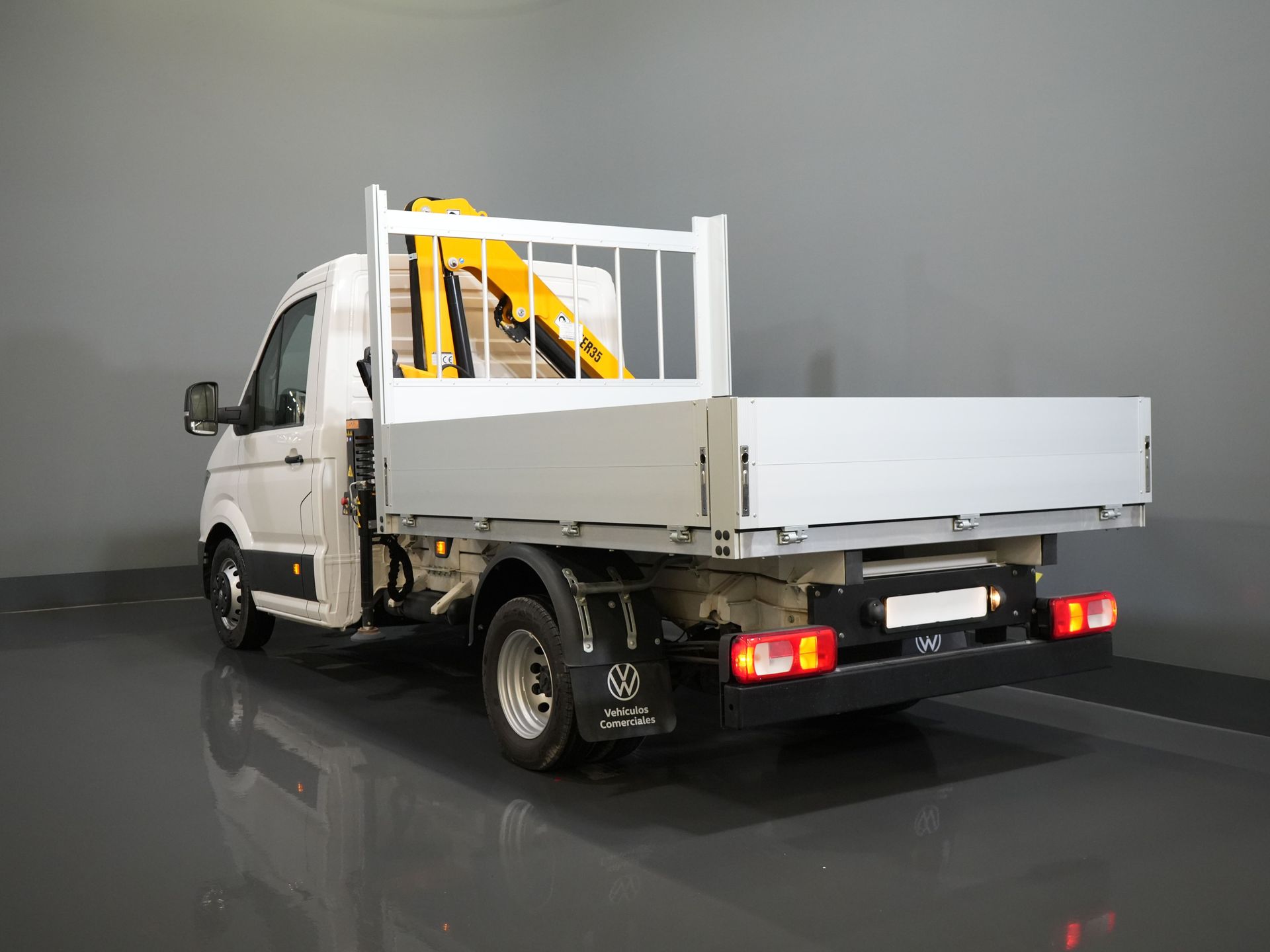 Volkswagen Crafter Corp deschis 50 165 CP Effer 352S Macara/ Macara/ Autokran/ PTO/ Corp deschis/ Aer dublu