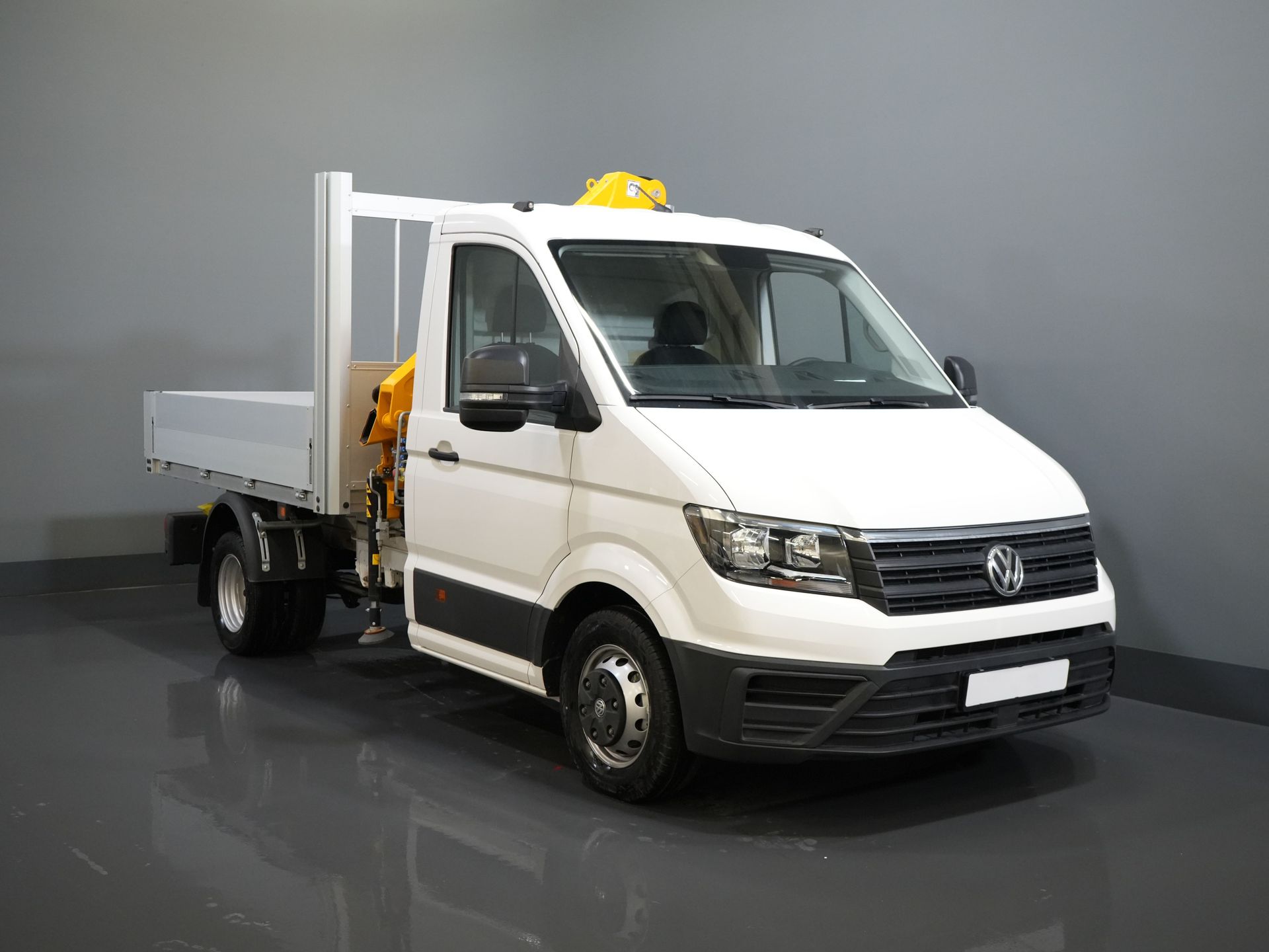 Volkswagen Crafter Corp deschis 50 165 CP Effer 352S Macara/ Macara/ Autokran/ PTO/ Corp deschis/ Aer dublu