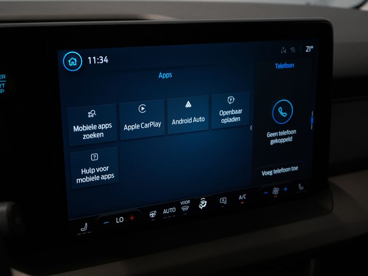 Ford E-Transit Courier Bestelbus 44 kWh 293km WLTP/ Snellader/ Stoelverw./ Stuurverw./ Carplay/ Camera/ PDC/ Climate