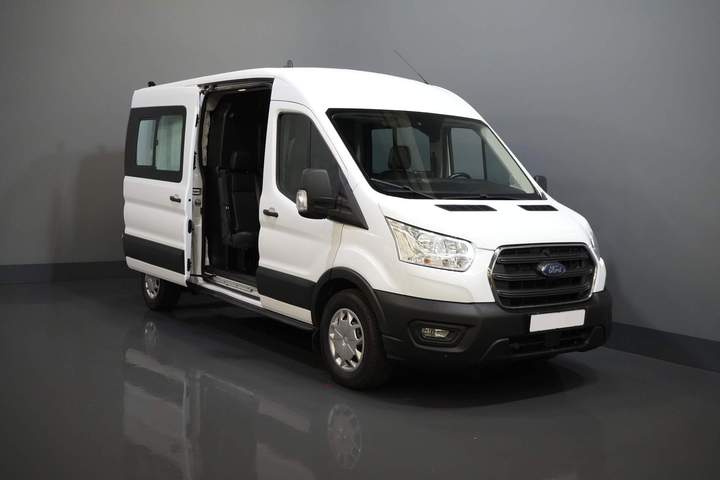 Ford Transit Furgón 2.0 TDCI 130 CV L3H2 DC Doble Cabina 7 Pers./ Cinturón V.V./ Adapt. Cruise/ CarPlay/ PDC/ Navi/ Camera/ Airco/ Towbar